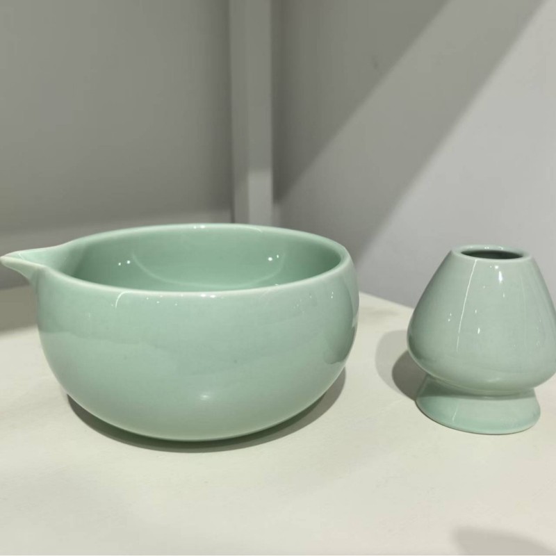 口付き抹茶ボウル、陶器製日本抹茶ボウル、抹茶ツール、茶筅、宋代茶セット、大腹ボウル|undefined