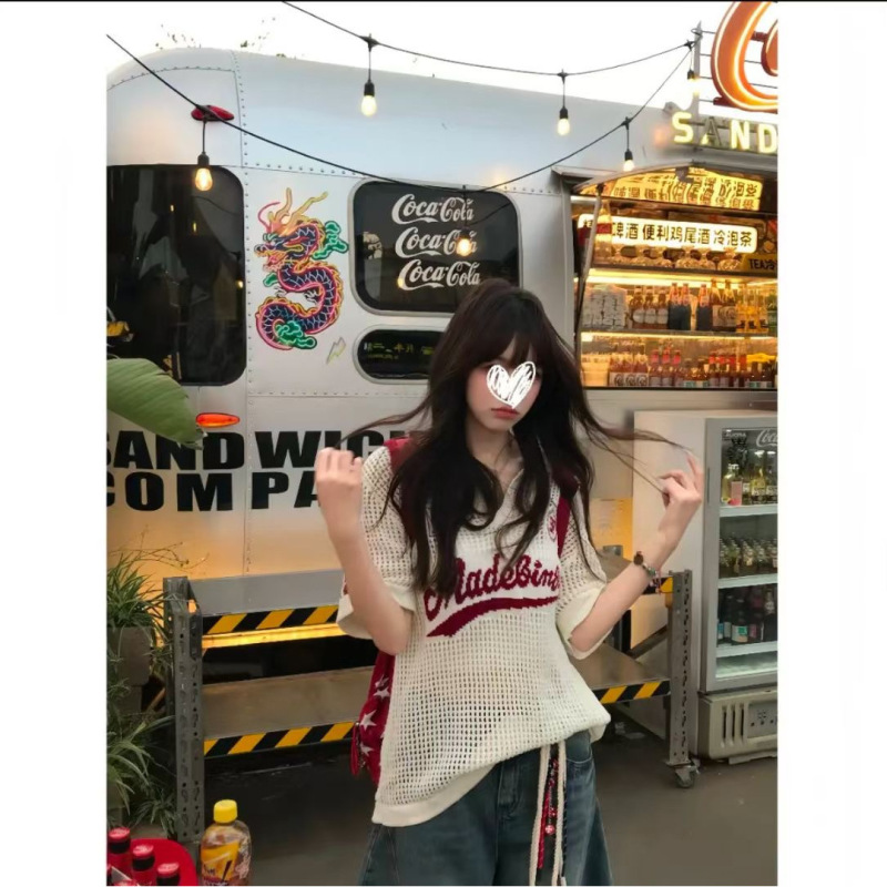 B851型 #    夏中空日焼け止めシャツ空調シャツ半袖女性ストライプレタートップ|undefined