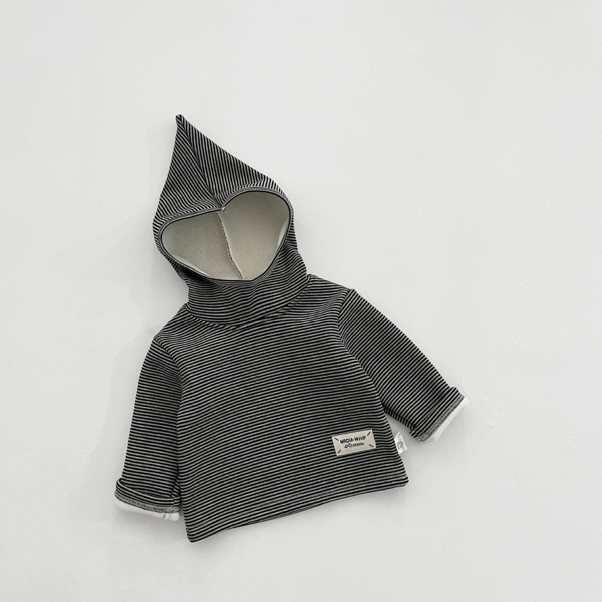 Baby invierno sombrero elfo y camiseta de camisa de manga larga coreana ropa de bebé extranjera para niños calentados suéter universal