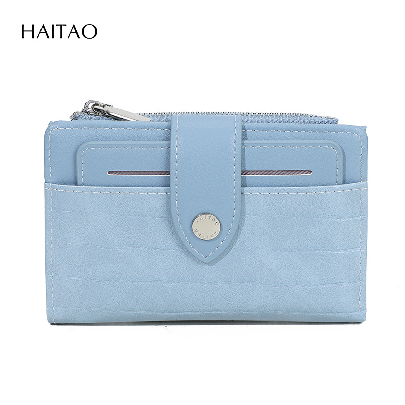 Nuevo tipo de cartera corta de doble doble con bolso de tarjetas, bolso de cambio de piedra, bolso de tarjetas múltiples