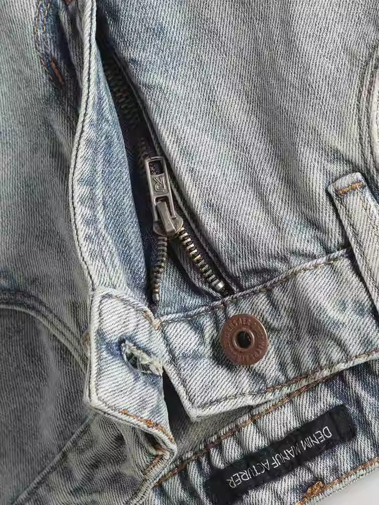 Men's Clothing Men's Mid-Length Distressed Ripped Denim Shorts Summer Retro Washed Muddy Casual Loose Trendy_mkmklike.com