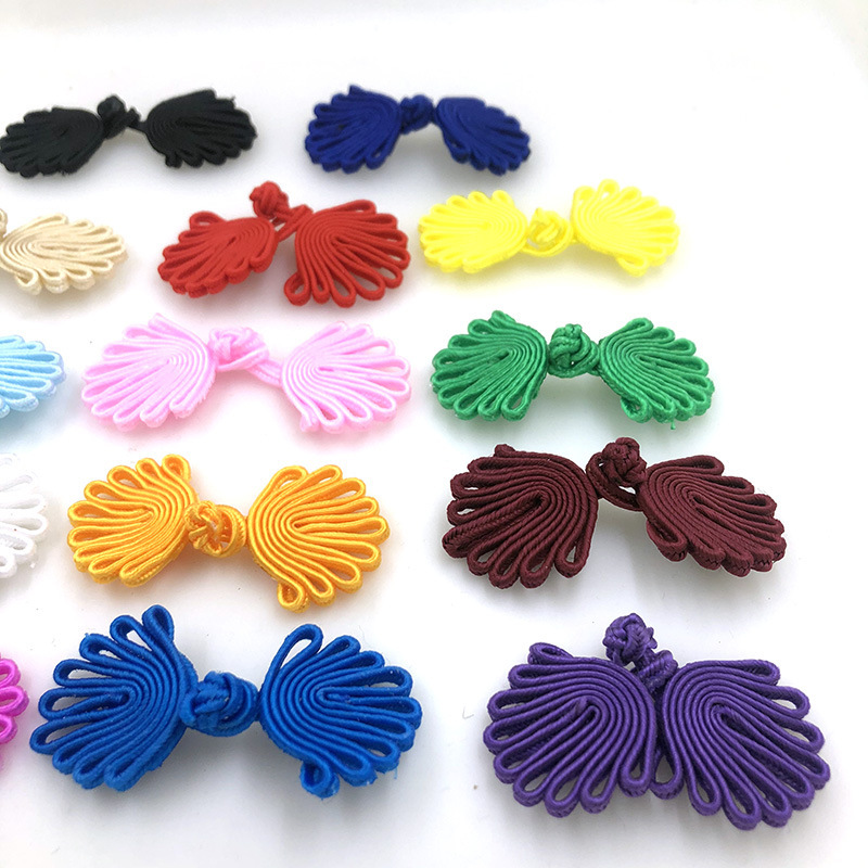 Hecho a mano de nueve cuentas hebilla de la placa de nueve cuentas sin cuentas cheongsam hebilla superior hecha a mano estilo étnico pegatinas de boda Tang traje botones decorativos
