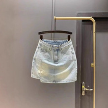 高腰牛仔女夏季薄款2025年新款包臀短裤小个子