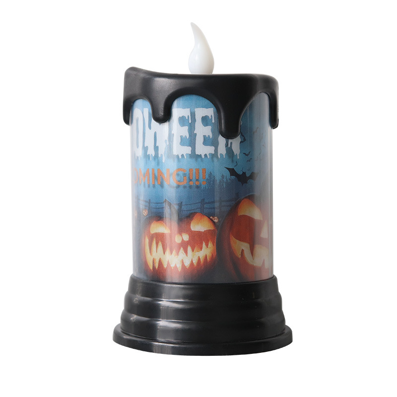 Lámpara de vela electrónica de Halloween simulación vela al por mayor lugar diseño apoyos Lámpara decorativa decoración de escritorio luz de la noche