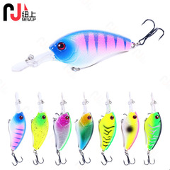Floating Lure with Long Tongue Rockfish Bait 11.8G/9CM, Fat Man Sea Fishing Casting Lure, Fishing Gear and Fishing Accessories