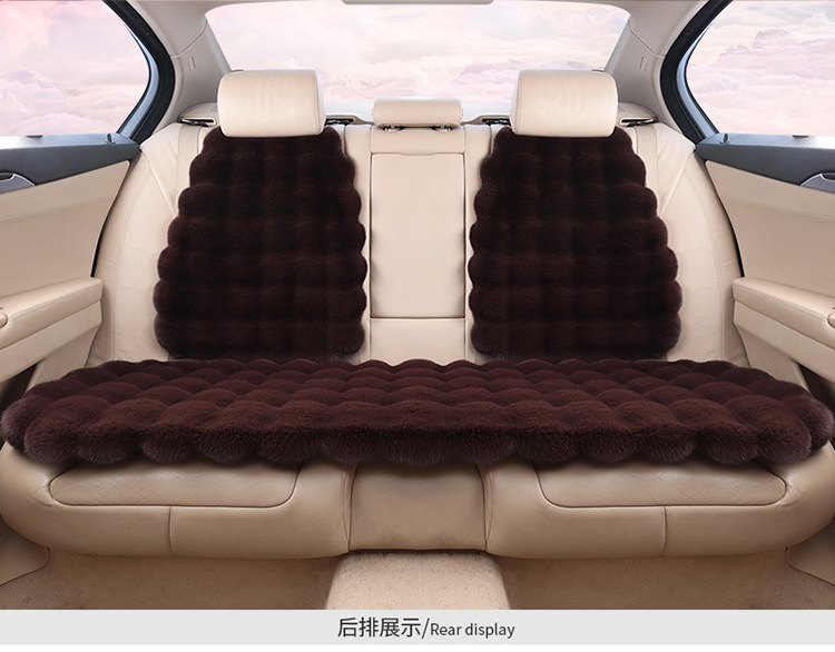 2023 TikTok car cushion winter rabbit plush car cushion bubble velvet warm men's and women's five-seat Universal seat cushion wholesale