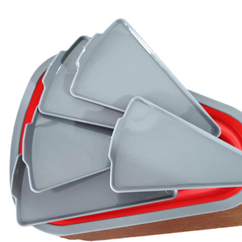 Caja de pizza plegable de Amazon Triangle Food Grade Silicone Reutilizable Caja de almacenamiento plegable