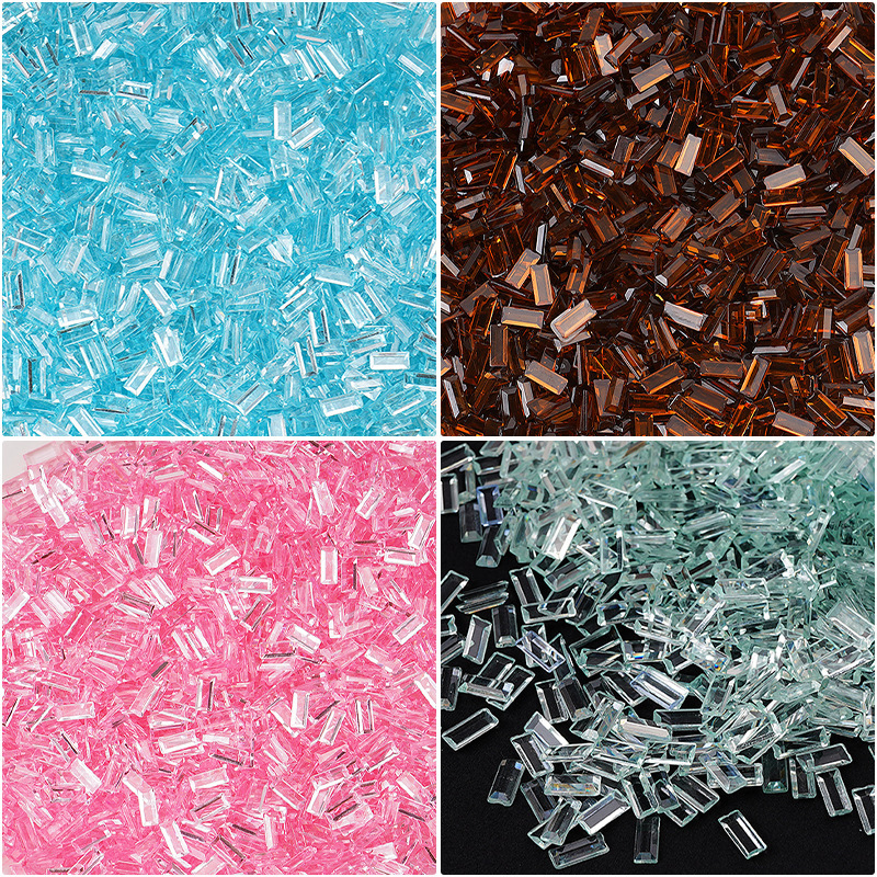 Handmade Ball Filling Material Accessories Empty Ball Leather Filling Handmade DIY Material Acrylic Ice Strip 3*7Mm50G