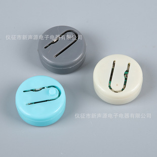 Small Voice flat round box plush toy sound accessories press music box movement free sample