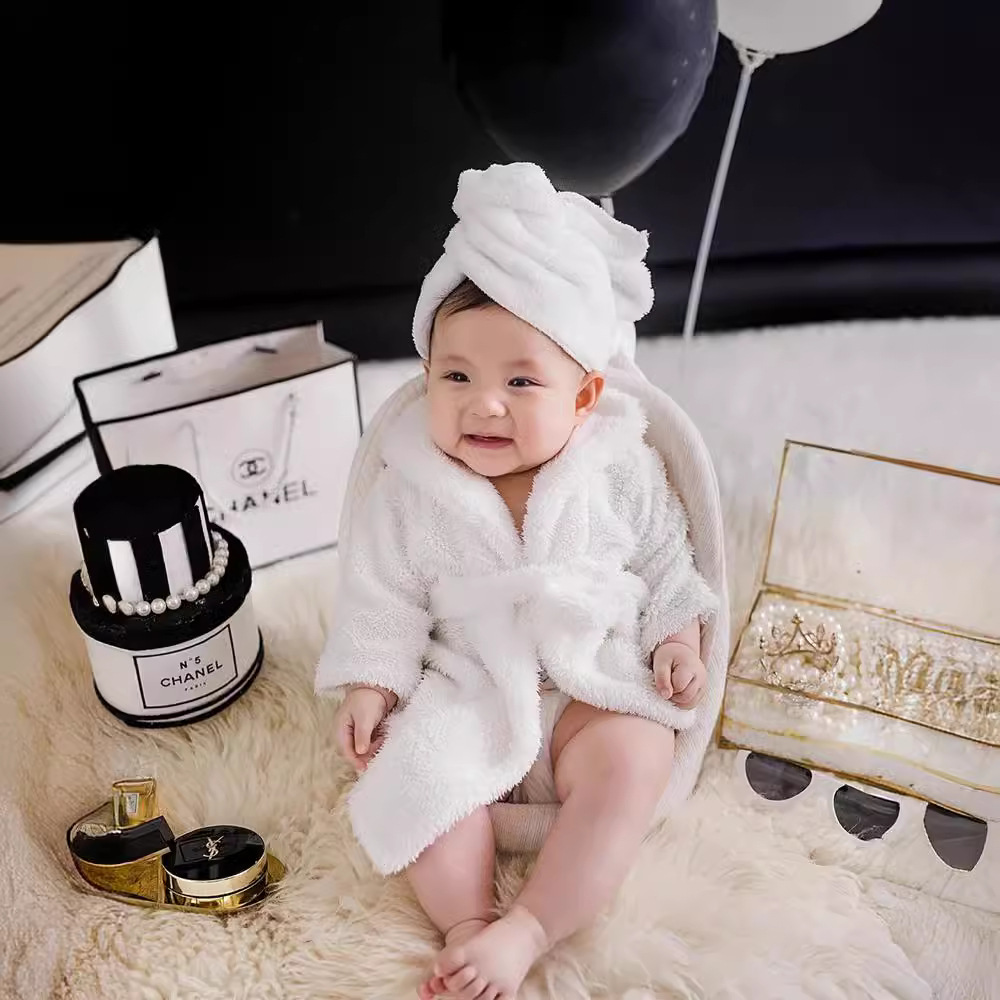 Cien Días fotografía ropa de bebé niños Fotografía ropa estudio bebé fotografía ropa cien días recién nacido albornoz blanco