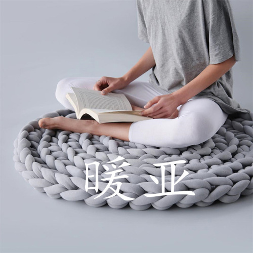 Saturated version of super thick wool braided blanket, non-shedding, hand-knitted pet cat nest pillow, baby wrapped bed anti-collision fence