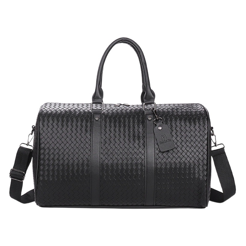 Bolso de mano tejido clásico para hombre con punto transfronterizo, bolso de viaje de negocios de corta distancia, bolso de equipaje de moda de gran capacidad