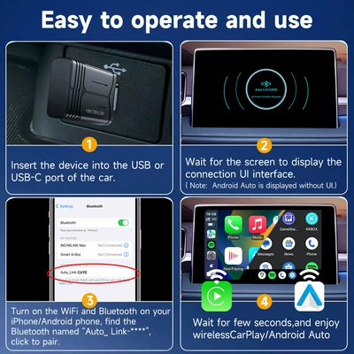 Auto box USB – Simsiz CarPlay və Android Auto