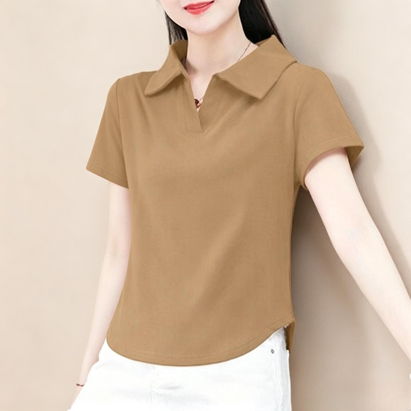 Pure Cotton Women's Short-Sleeved T-Shirt Summer 2026 New Hot Style High-End Black Asymmetrical Short Top for Small People Pure Cotton Women's Short-Sleeved T-Shirt Summer 2026 New Hot Style High-End Black Asymmetrical Short Top for Small People