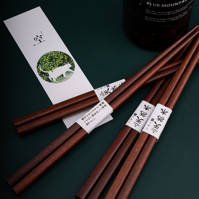 Shengxi hogar de madera maciza palillos de hotel japonés y cocina japonesa traje de madera maciza natural palillos de madera maciza