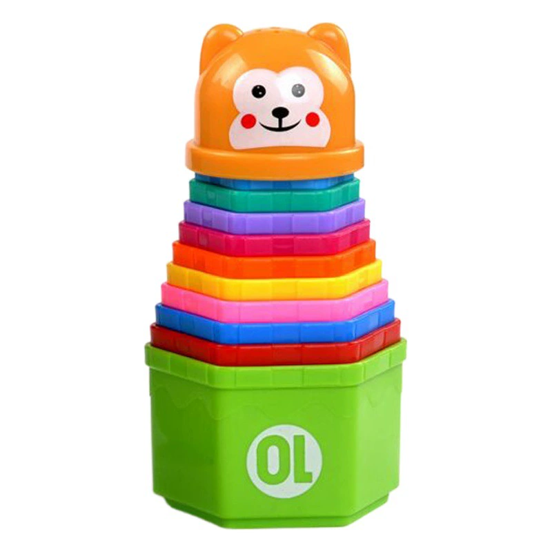 Трансграничная забавная чашка для укладки Детские дети Познание Наука Образование Ванная комната Укладка чашки для купания Игрушки