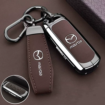 Car Buckle Cx7 Shell, Static Rod/Key Bag - model-b-3-button-brown-leather-rope-buckle-hanging-buckle
