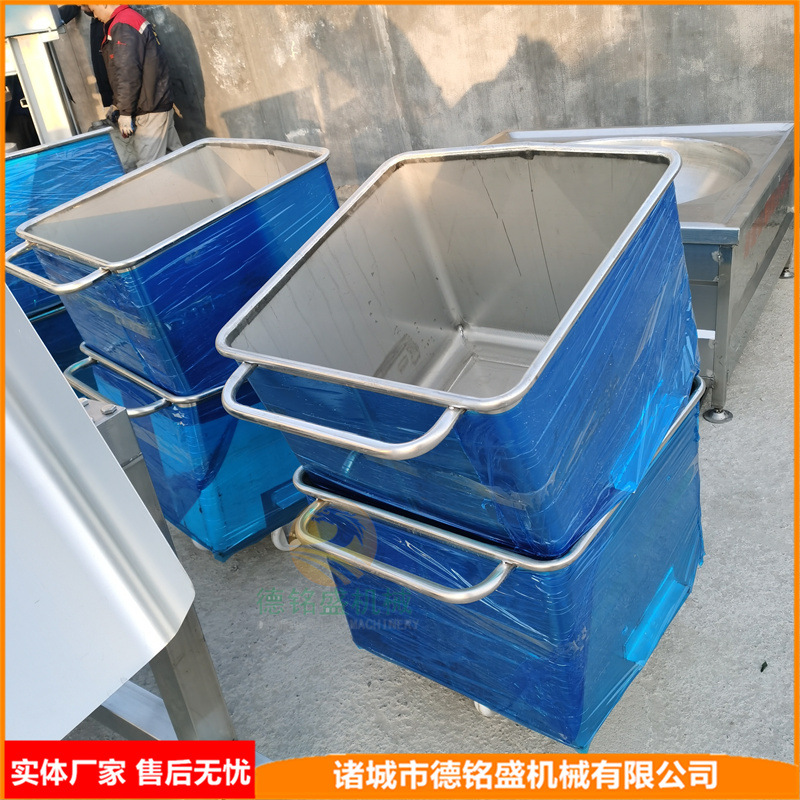 腌制肉类周转小料车 带推把的料斗车 辣白菜腌制小推车