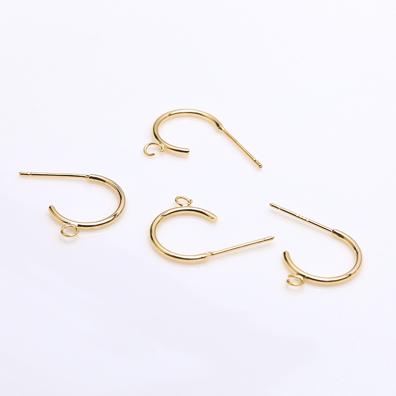 10 PCS/Package Copper Solid Color Ear Stud Accessories Simple Style display picture 11