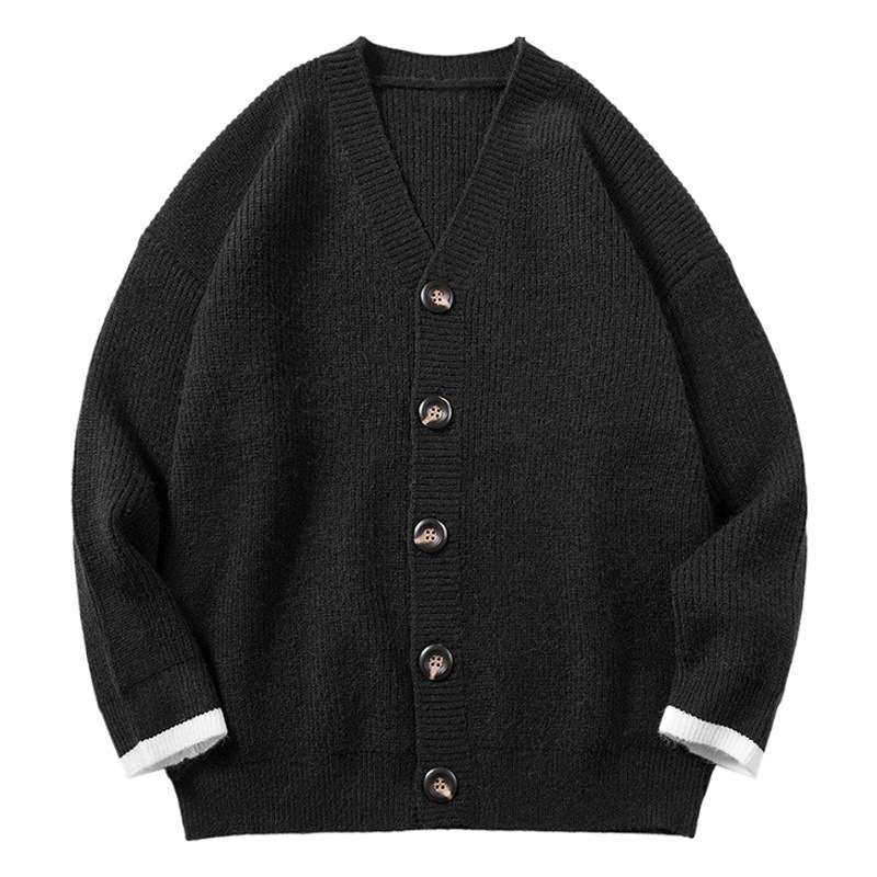 Suéter cardigan de estilo perezoso abrigo de suéter de pareja de estilo de Hong Kong para hombre estudiante de moda estilo japonés ins sueltos estilo de otoño e invierno