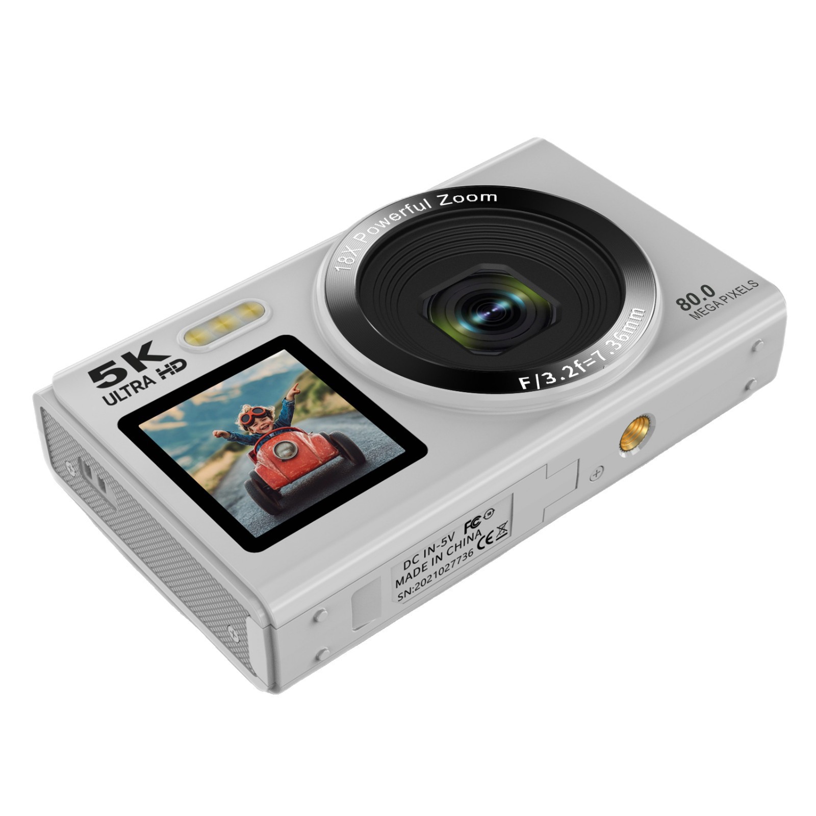 Cámara digital 5K HD doble pantalla selfie WIFI teléfono móvil portátil máquina de tarjetas estudiantiles papel de fondo de fotografía