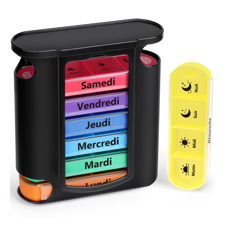 검정 케이스 + 무지개 프랑스어; 플라스틱