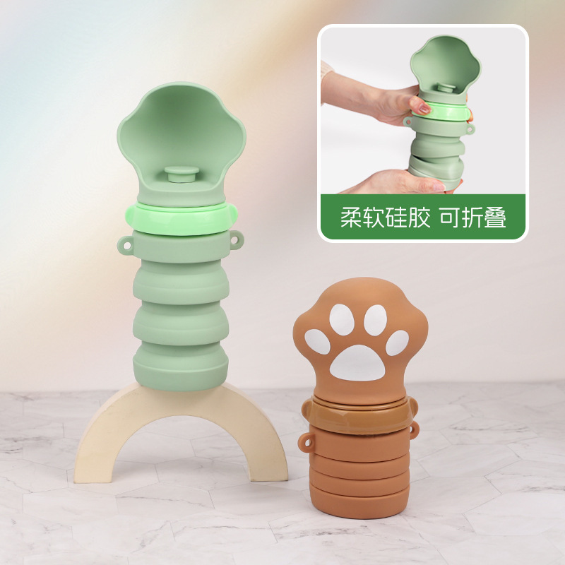 现货便携可折叠宠物喂水器遛狗水壶狗狗户外饮水器硅胶宠物随行杯|undefined