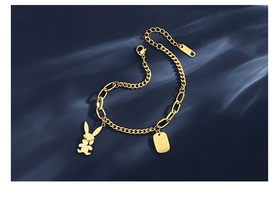 Korea Cinderella INS wind European and American fashion simple atmosphere Bunny bracelet