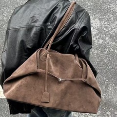 高级感真皮大容量托特包2025秋季新款中古单肩腋下包休闲通勤大包