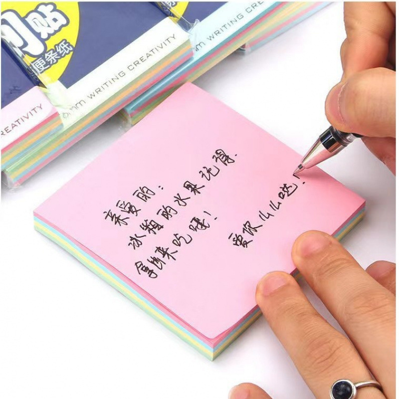 同日発送 ポストイット オフィス用 カラー粘着メモ帳ラベルシール 中学生・高校生専用粘着シール|undefined
