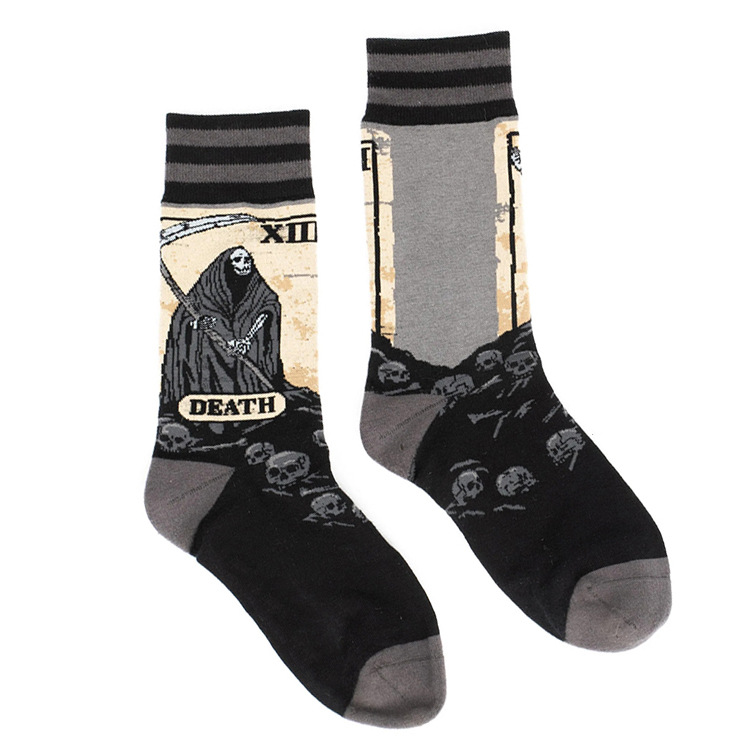 Unisex Exaggerated Color Block Cotton Printing Crew Socks A Pair display picture 3