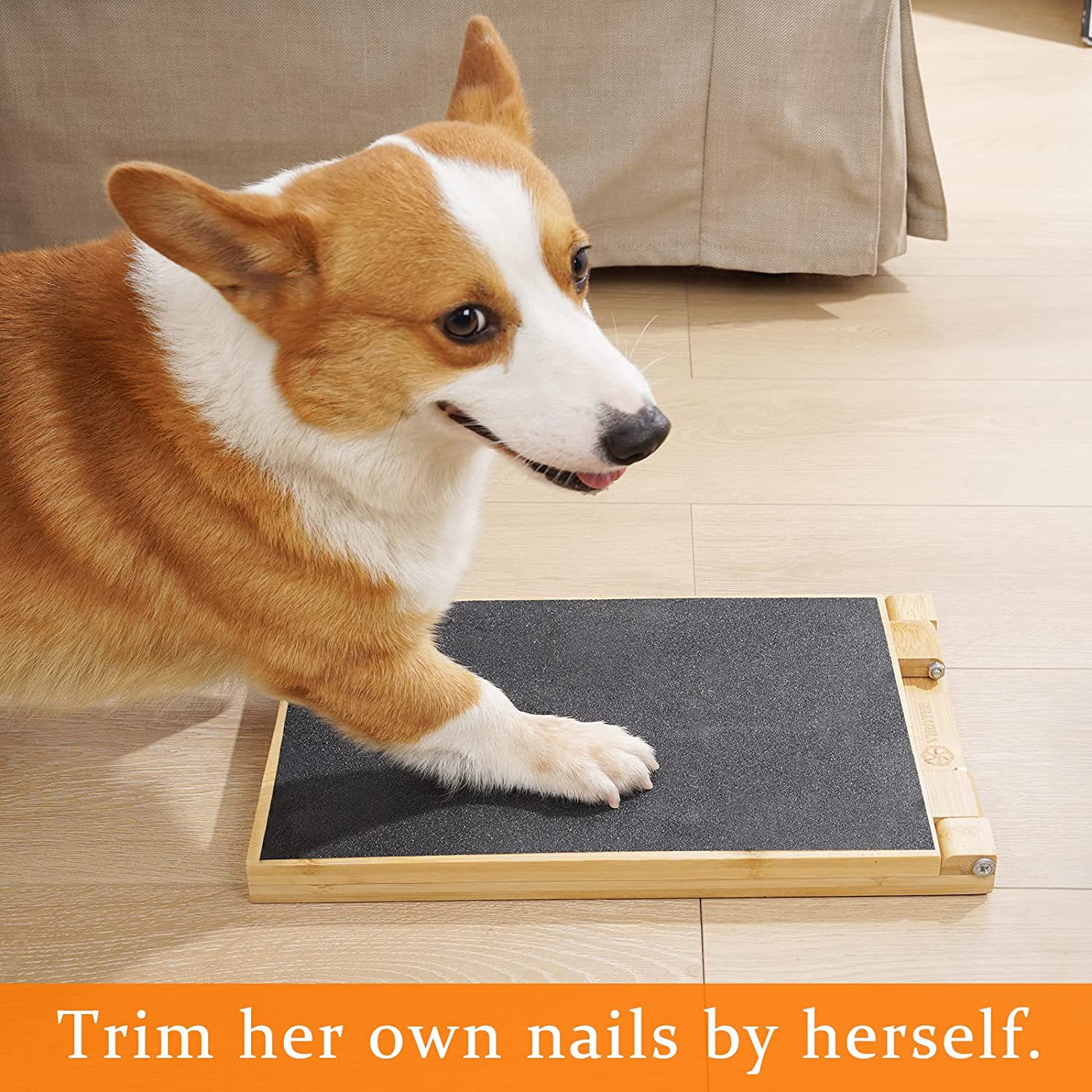 木质狗狗指甲刮板可上下调节高度宠物指甲锉刮板木质可折叠狗抓板
