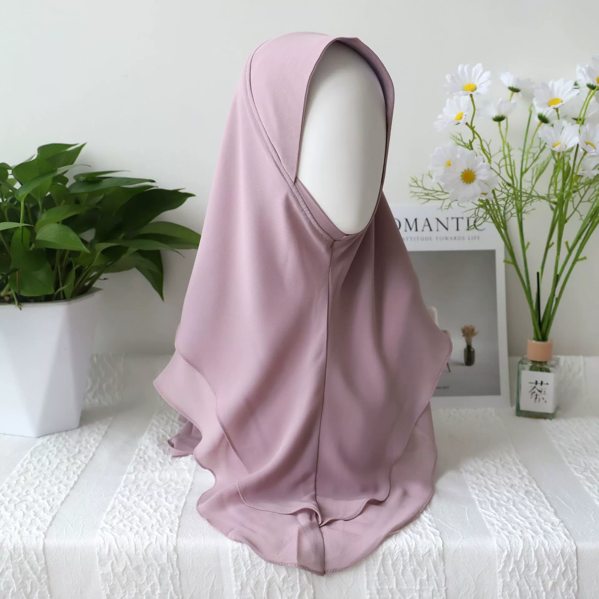 Scarf chiffon breathable comfortable, one size, multi-color hijab style