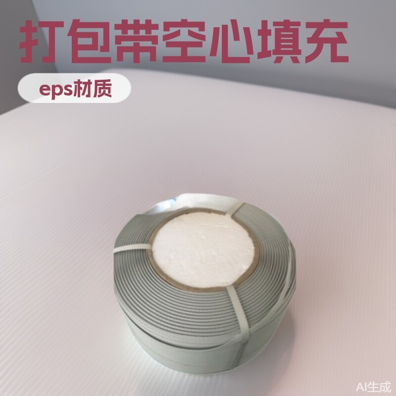 白色实心泡沫球打包带柱心防撞变形山东临沂填充圆柱形塑钢带