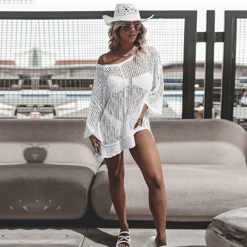 Knitted beach sexy sweater, swimwear, 2023, European style, sun protection