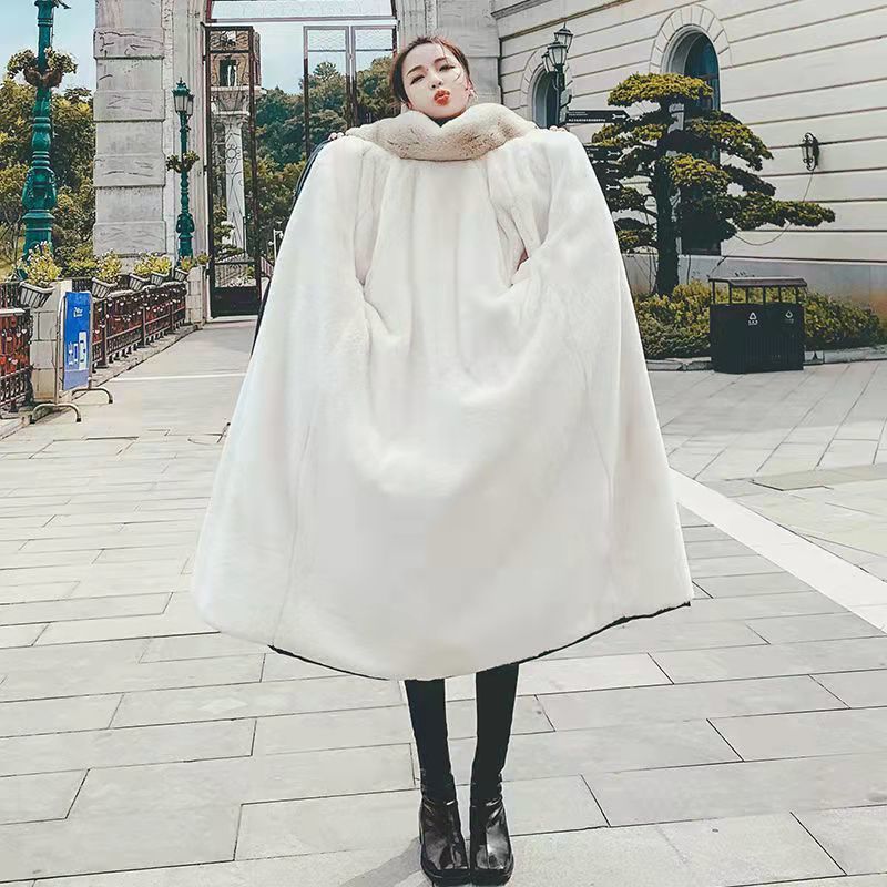 2025 New Winter Velvet Thickeneded Leather Jacket Mid-Length Motorcycle Jacket Lamb Wool Parka Leather Jacket for Women