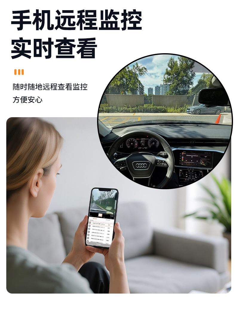 Domestic fleet 4G dashcam with high-definition remote monitoring, smart app, cloud storage, and track tracking vehicle device