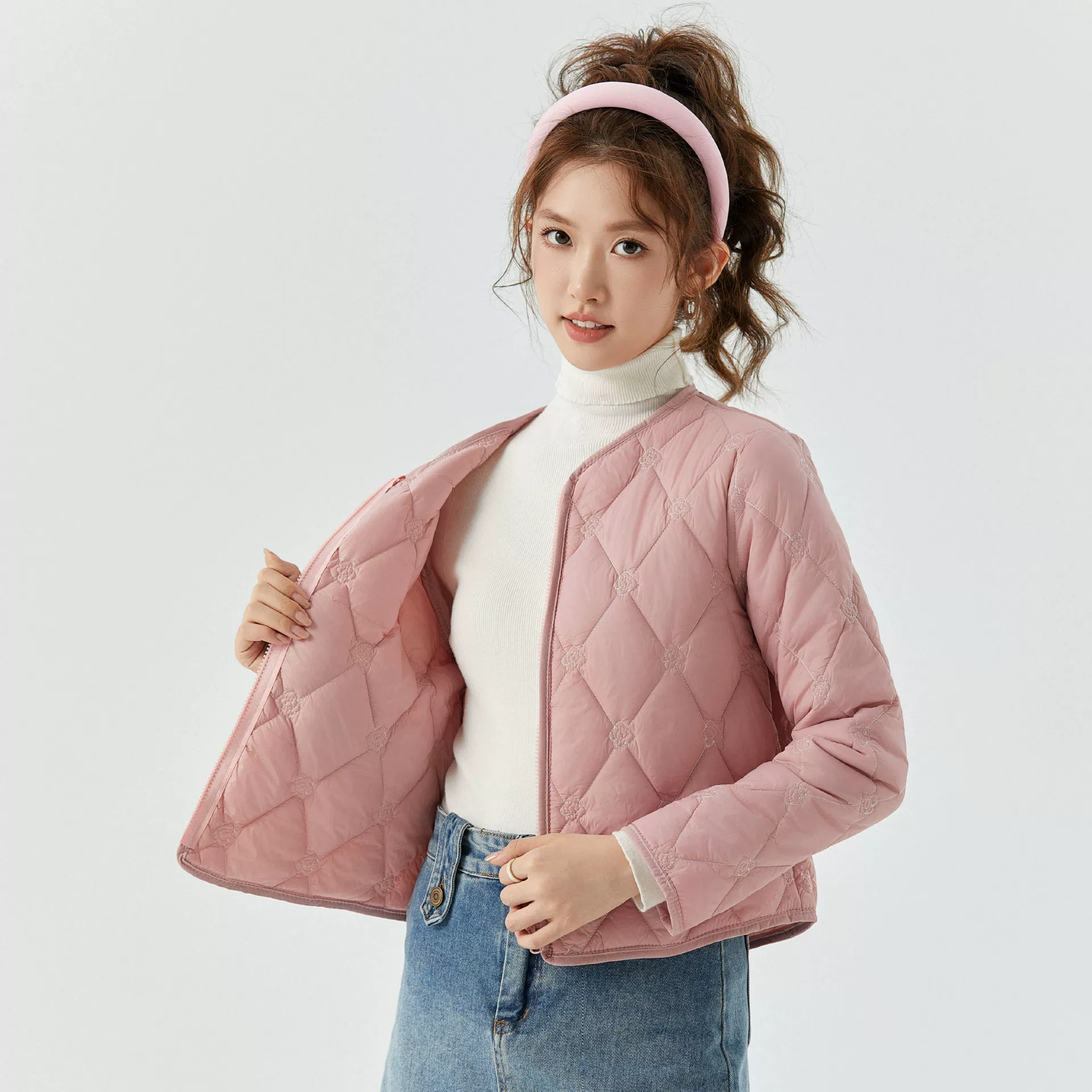 Demi‑season Short Down Jacket (Shirt Xuan Clothing), Cotton‑padded, City Casual for Women