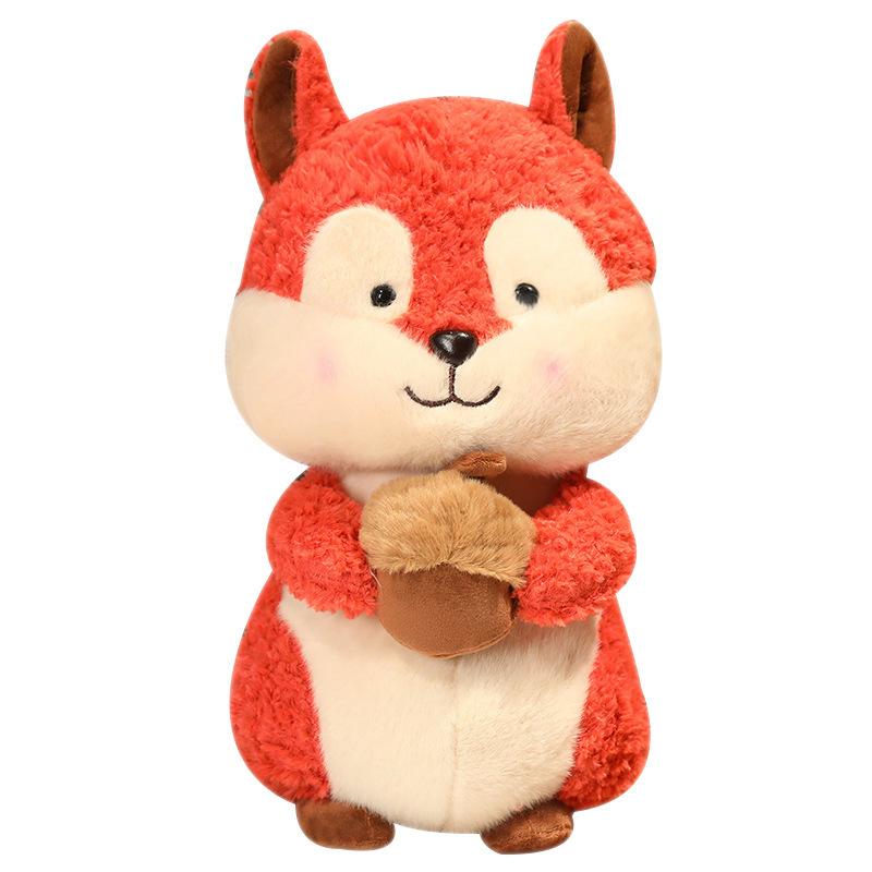 Bonita muñeca de ardilla juguetes de peluche muñeca de tela zorro almohada muñeca de regalo de cumpleaños mujer al por mayor image 5