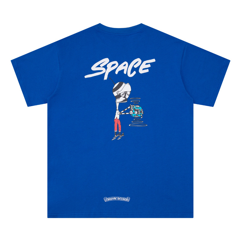 Chrome Heart 24 nuevo Crocodile de verano de moda europea y americana camiseta de manga corta para hombres y mujeres