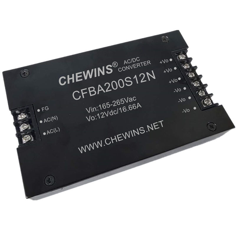 AC-DC电源模块165-265V输入220V转12V 200W稳压输出CFBA200S12N