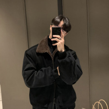 时尚大码cleanfit短款夹克棉服男款冬季棒球服美式飞行员棉衣外套