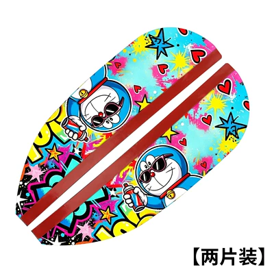 Rearview mirror rain shield, universal Rearview mirror rainproof sticker - uv-graffiti-rain-visors-spray-paint-blue-cat-set-of-two