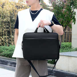 笔记本电脑包男15.6寸单肩手提包办公可做LOGO标17寸资料斜挎包女