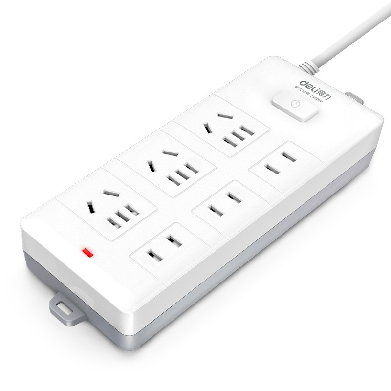 Deli 18169 nuevo estándar nacional multifunción socket poroso multi-posición enchufe de la Oficina del Hogar junta de enchufe línea de arrastre
