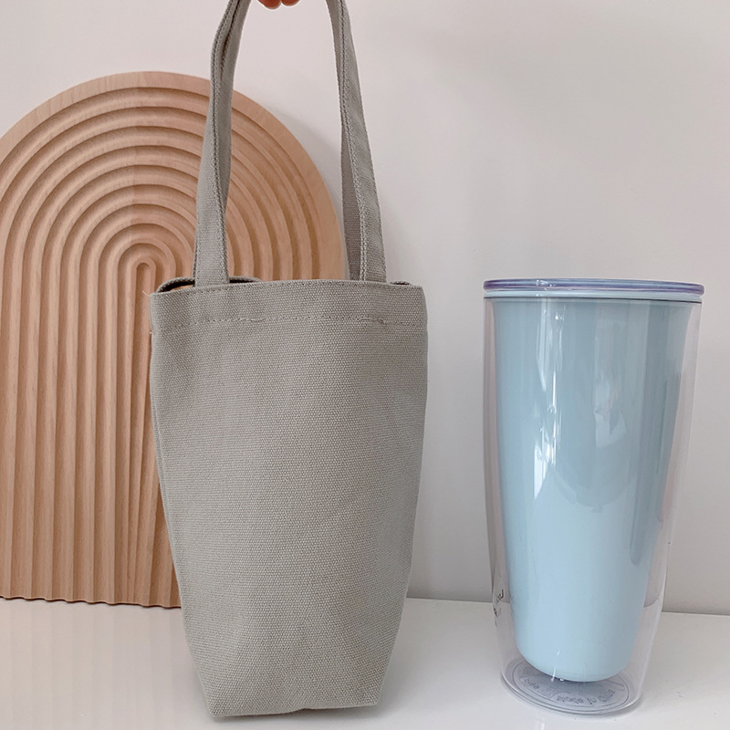 Bolsa de lona creativa portátil crossbody bolsa de paraguas bolsa de teléfono móvil cubierta de la caldera botella de agua bolsa de leche té aislado taza de agua cubierta