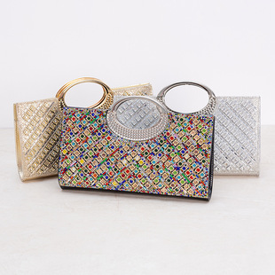 Ring Handbag Evening Bag Shiny Diamond Hand Bag Matching Evening Dress Bag Banquet Bag Wedding Bag Party Bag