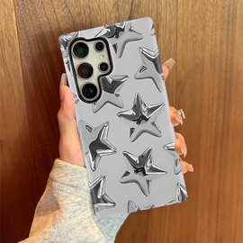 小众不撞款银星星适用三星手机壳S25Plus菲林S22+防摔保护套S24硬