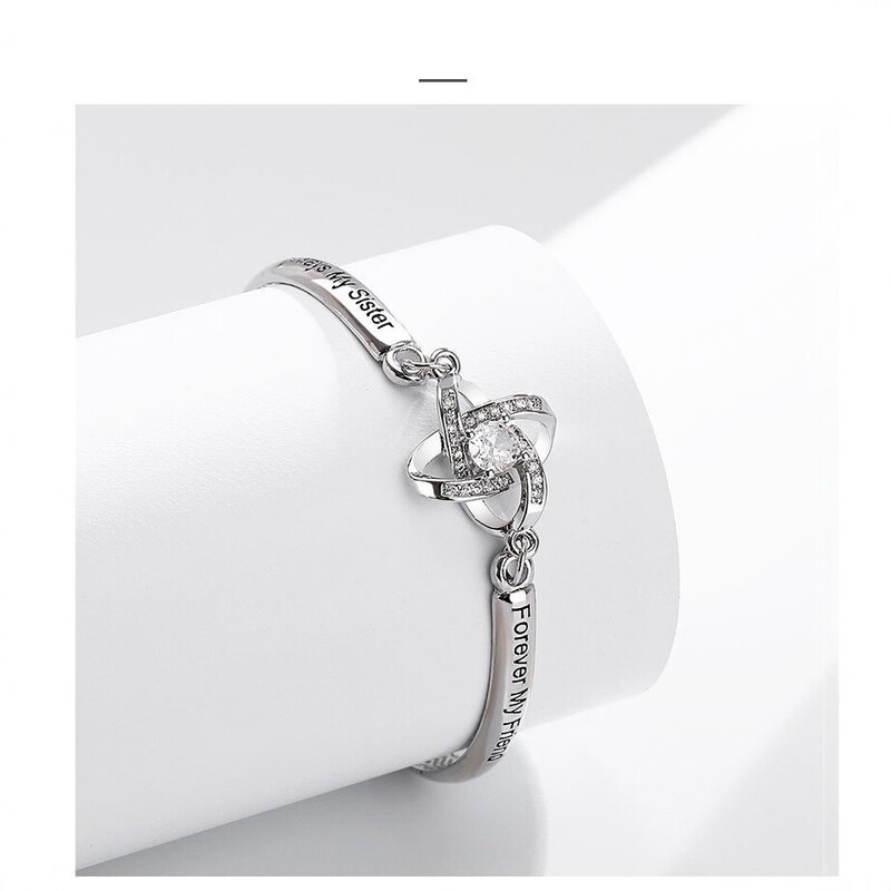 Light Luxury Bracelet for Women, Simple and Fashionable Friendship Jewelry, "Forever My Friend" Engraved Bracelet for Sisterly Bonds Light Luxury Bracelet for Women, Simple and Fashionable Friendship Jewelry, "Forever My Friend" Engraved Bracelet for Sisterly Bonds