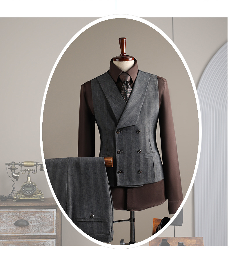Men's Slim Fit Plaid Single Breasted Blazer For Wedding Formal_voghion.com